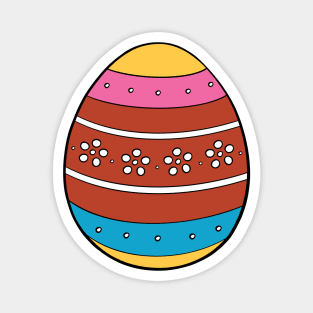 Dotted Flowers Easter Egg Magnet