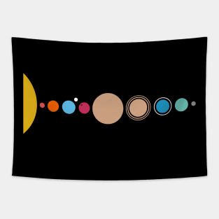 Minimalist Solar System Tapestry