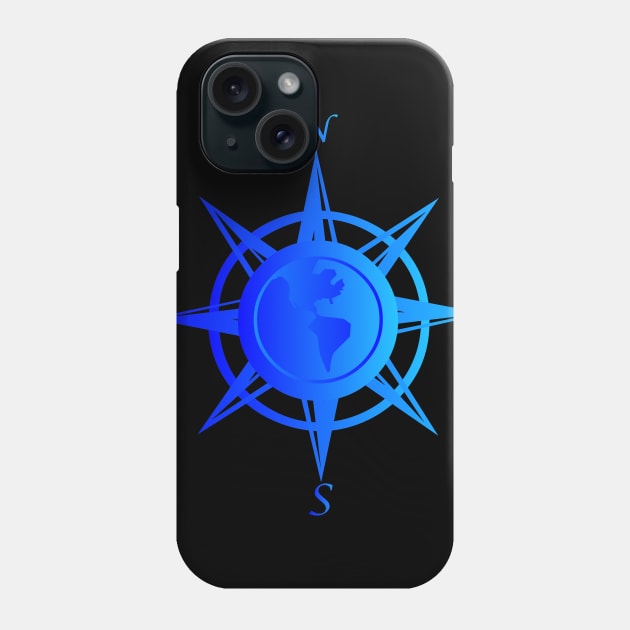 Compass rose with cardinal points, WIND ROSE Phone Case by SAMUEL FORMAS