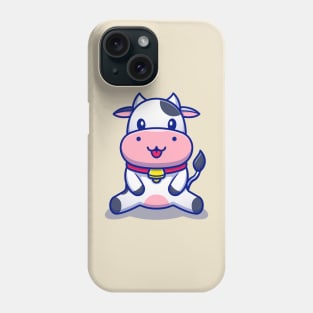 Cute Cow Sitting Phone Case