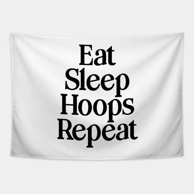 Eat Sleep Hoops Repeat Tapestry by nextneveldesign