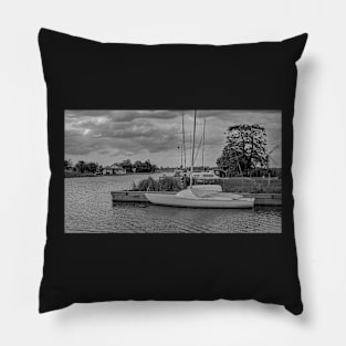 A view along the River Thurne in the Norfolk Broads National Park Pillow