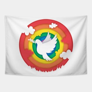 White dove of peace Tapestry