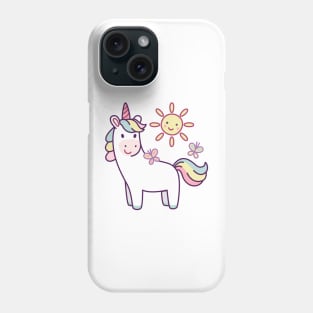 Cute Girl Unicorn With Sun Phone Case