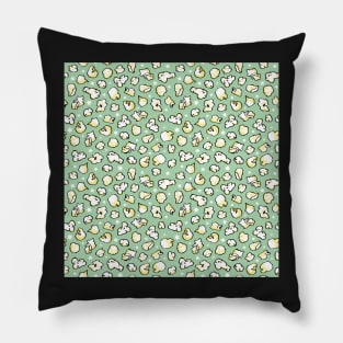 Popcorn Party Pattern green Pillow