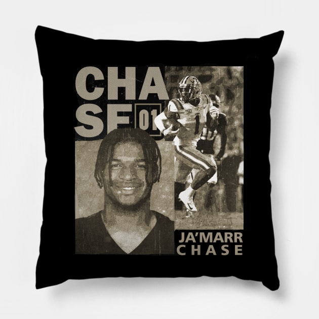 Jamarr Chase Retro Pillow by Dami BlackTint