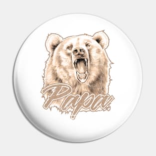 Papa Bear, father's day, daddy design Pin