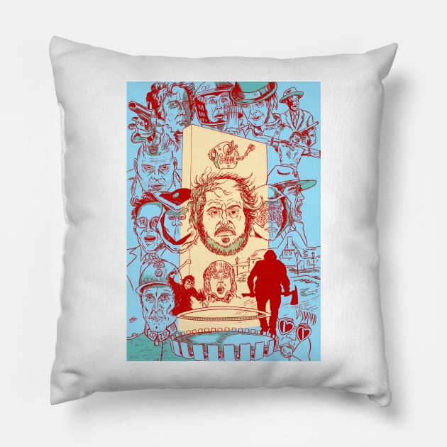 The Many Faces of Kubrick Pillow by matjackson