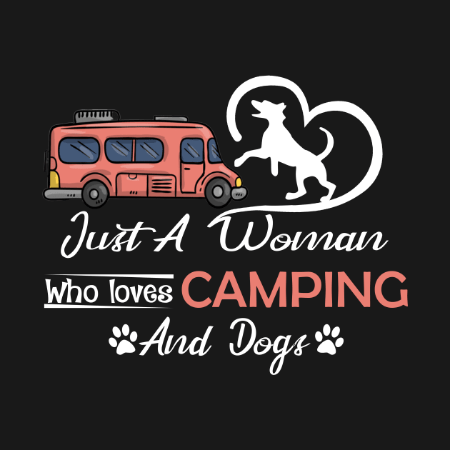 Just A Woman Who Loves Camping And Dogs Costume Gift by Ohooha