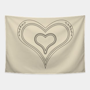 Heart - Outline Tapestry