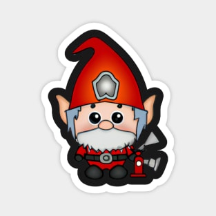 Fire Department Gnome Kawaii Magnet