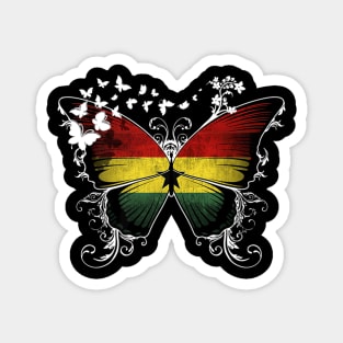 Ghana Flag Butterfly Magnet