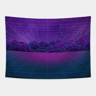 Vaporwave Space Aesthetic Tapestry