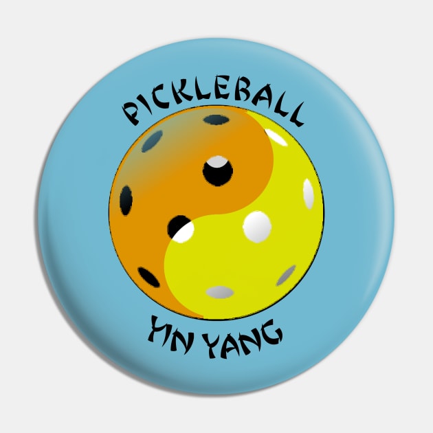 Pickleball Yin-Yang Pin by numpdog