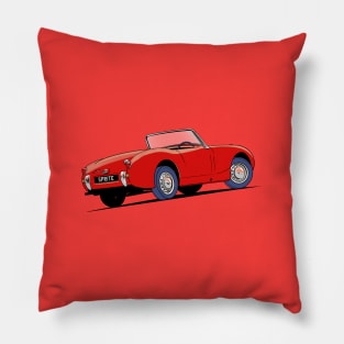 Austin Healey bugeye Sprite in red Pillow