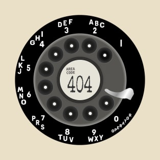 Rotary Dial Phone 404 Area Code T-Shirt