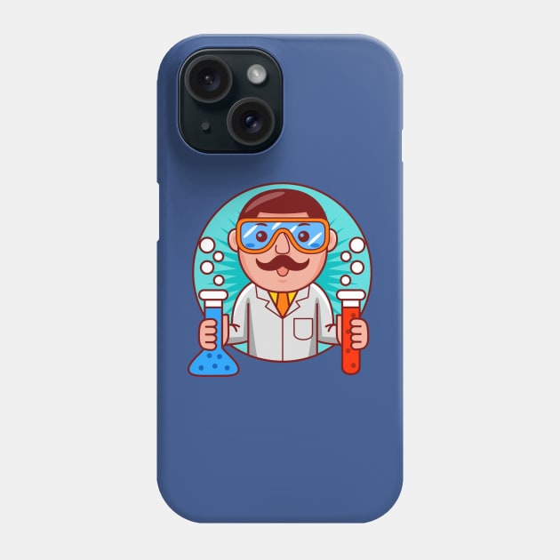 Scientist Man Phone Case by MEDZ