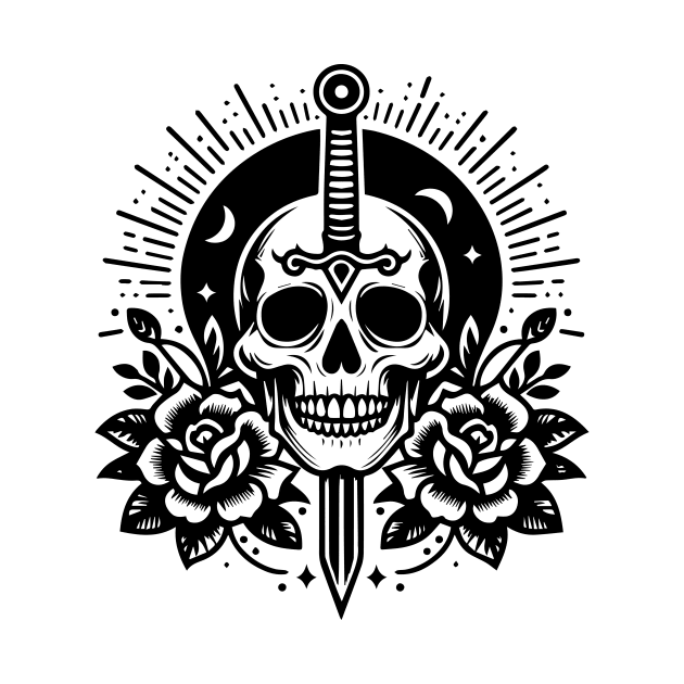 skull and sword by lkn