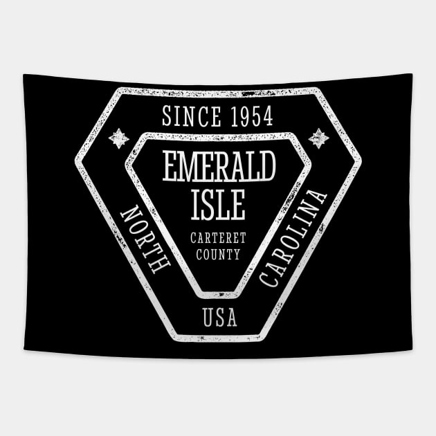 Emerald Isle, NC Summertime Vacationing Sign Tapestry by Contentarama