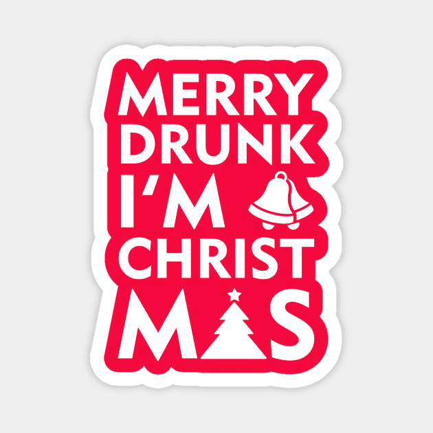 Christmas Merry Drunk im xmas shirt Magnet by benidas