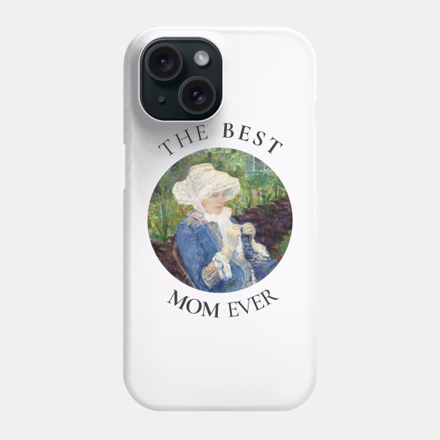 THE BEST KNITTING MOM EVER FINE ART VINTAGE STYLE MOTHER OLD TIMES Phone Case by the619hub