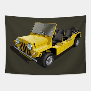 Austin Mini Moke in yellow Tapestry