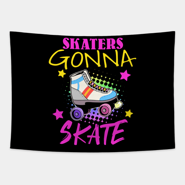 Funny Womens Roller Skater Gift Print Roller Skating Skater Product Tapestry by Linco