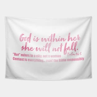 Christian Quote Watercolor Tapestry