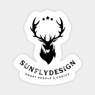 Moose My Design - Black Logo - Vintage Summer Magnet