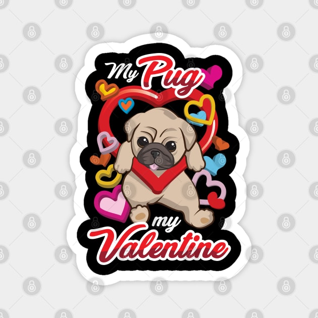 My Pug is My Valentine Magnet by andantino