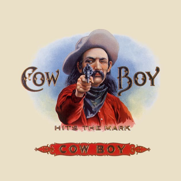 Vintage Cowboy Cigar Label Art by MasterpieceCafe