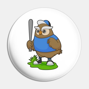 Owl Baseball Baseball bat Pin