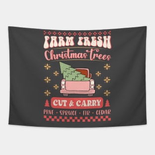 Farm Fresh Christmas Trees Tapestry