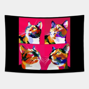 Cat Calico Pop Art - Cat Lover Gift Tapestry