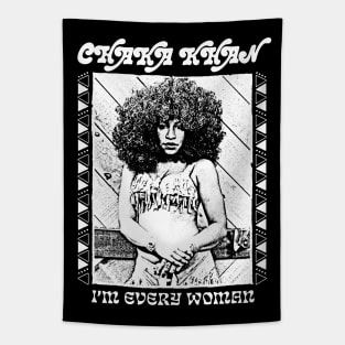 Chaka Khan //// Retro Style Fan Art Design Tapestry