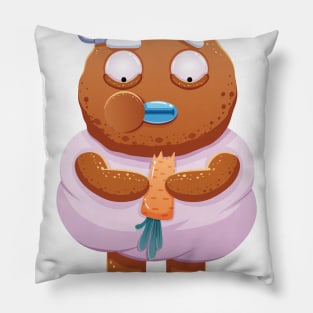 Christmas Sticker, Ginger Man Sticker Pillow