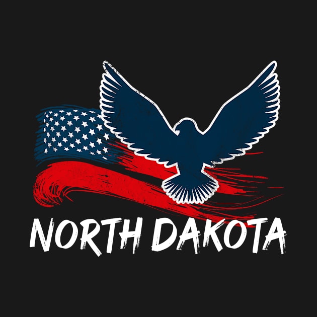 Retro Vintage North Dakota by JKFDesigns