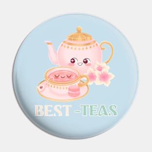 Tea Time Cute Kawaii Tea Lover Tea Party Pin