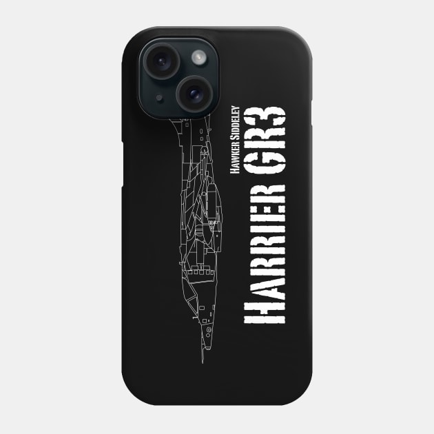 Hawker Harrier GR3 Phone Case by BearCaveDesigns