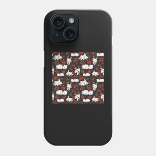 Christmas Westies black pattern Phone Case