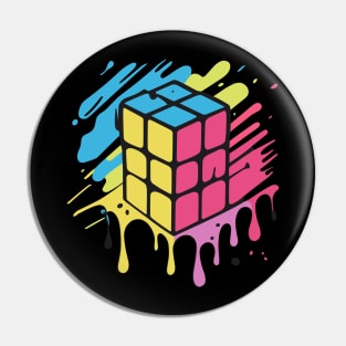 Melting Rubiks Cube Pin