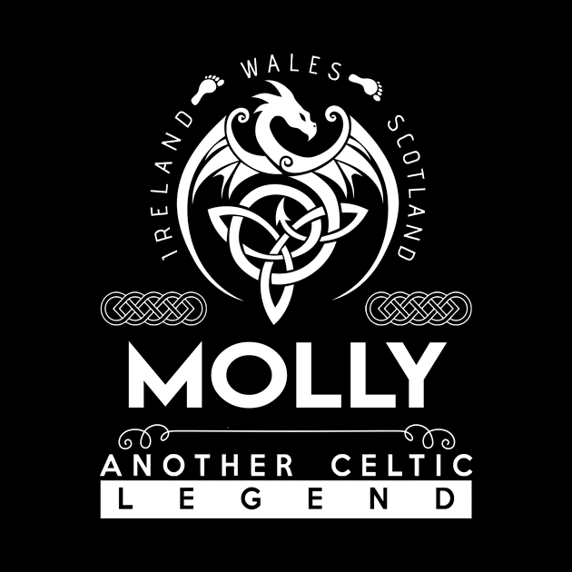 Molly Name T Shirt - Another Celtic Legend Molly Dragon Gift Item by harpermargy8920