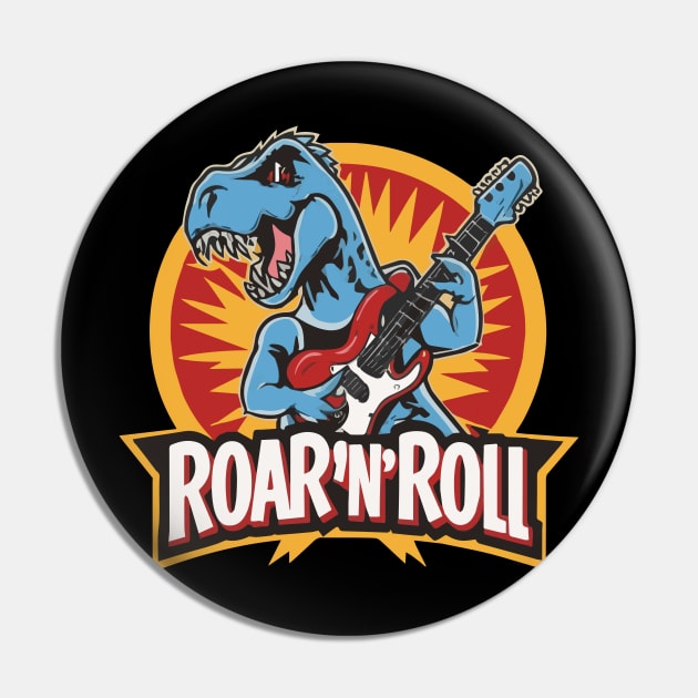 Rockin' Rex: Prehistoric Shredder Pin by Salaar Design Hub