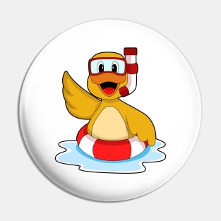 Duck Swimming Lifebuoy Pin