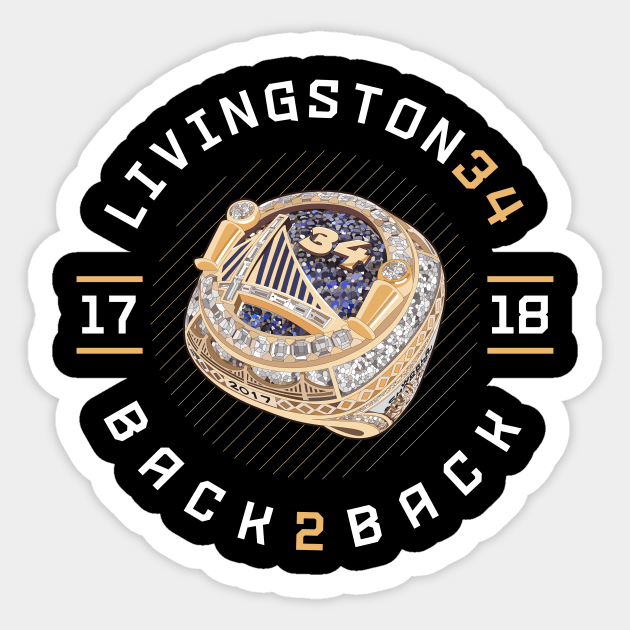 teeleoshirts Shaun Livingston 34 Back 2 Back Championship Ring 2017-18 Long Sleeve T-Shirt