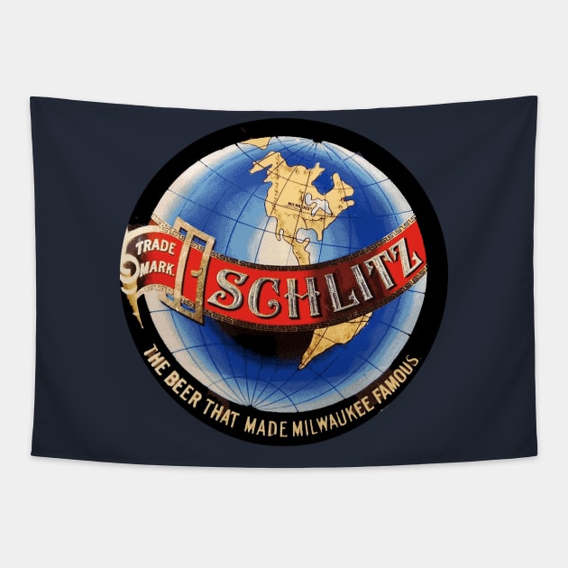 Schlitz Beer Tapestry by Midcenturydave