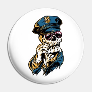 Police Skull Pin