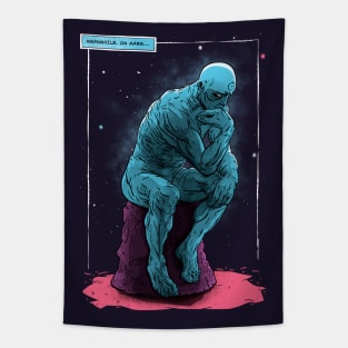 Blue Thinker Tapestry