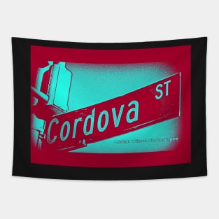 Cordova Street, Pasadena, California BLUE ACAI by Mistah Wilson Tapestry