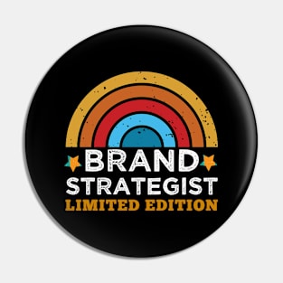 Funny Retro Vintage Design Brand Strategist Saying  Humor Pin